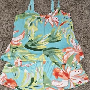 Lilac & London Tropical Floral Pajama Short Set-L